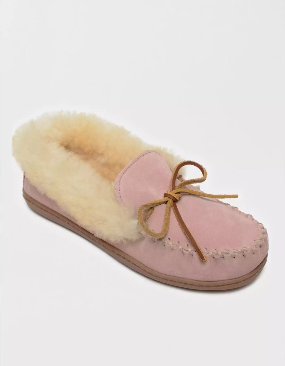 Chaussons American Eagle Alpine Sheepskin Moccasin Rose Femme | EZJ-88095338